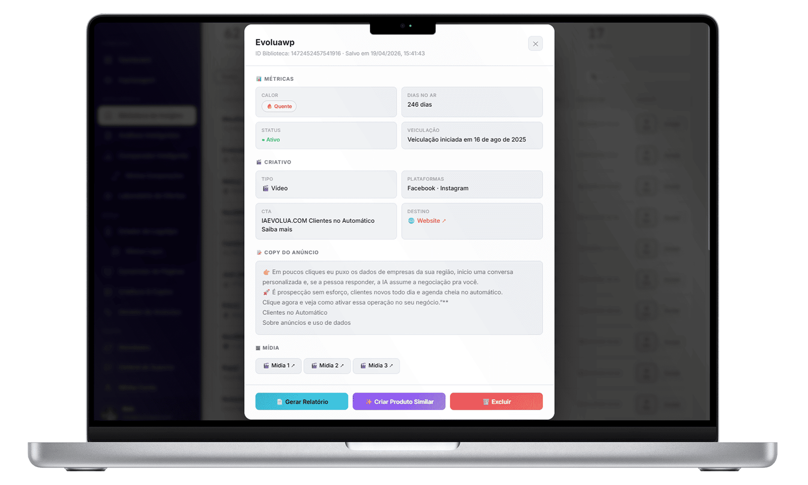 Um clique, várias possibilidades